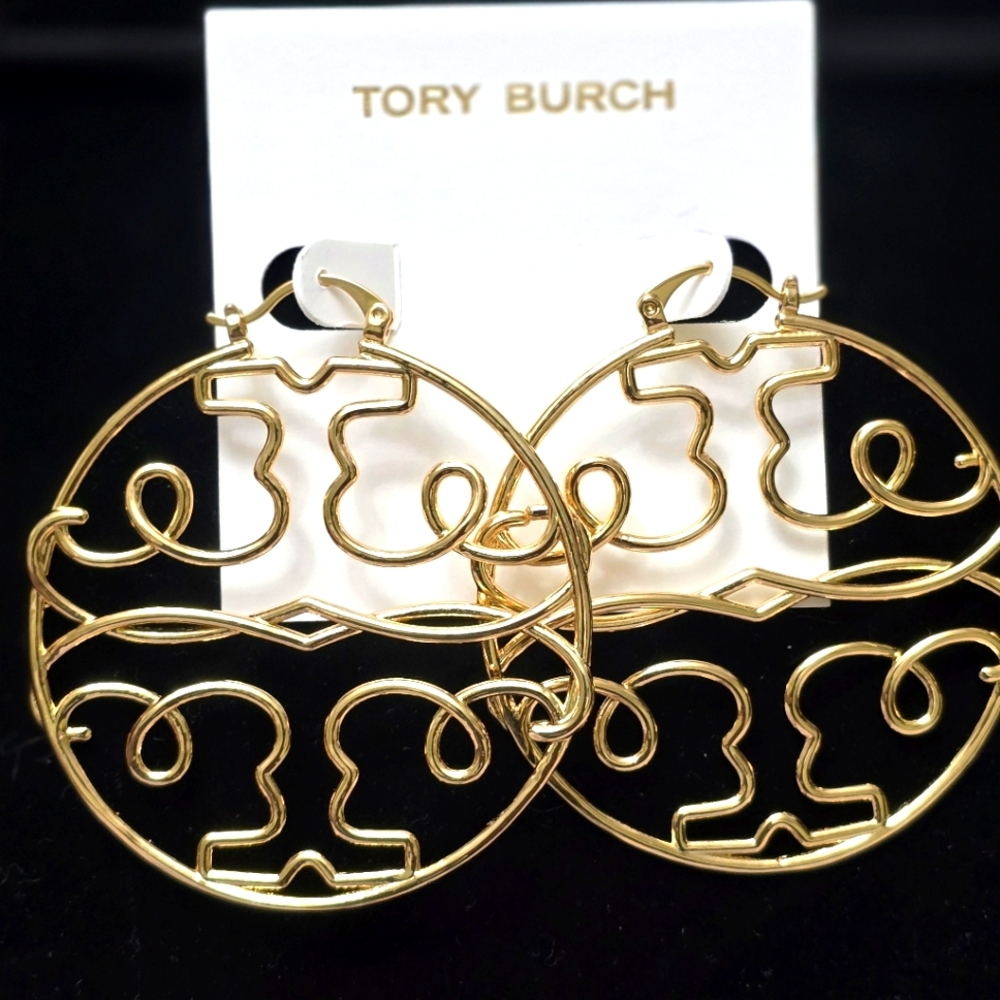 Tory Burch Gold Statement Earrings